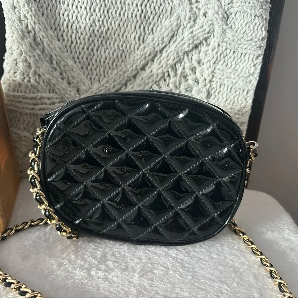 Black Quilted Crossbody Bag